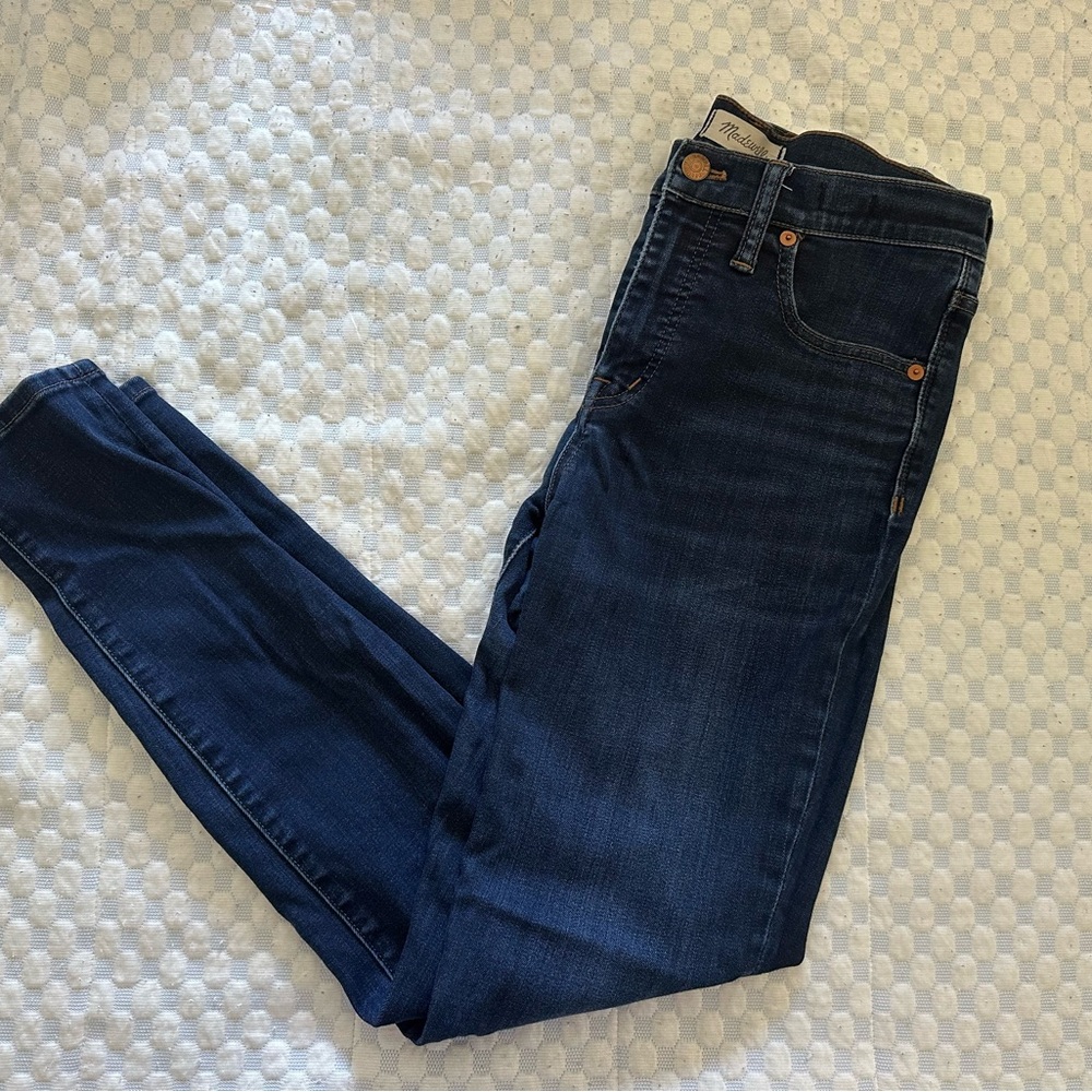 Madewell Women's Dark Blue Skinny Jeans - Picture 4 of 6